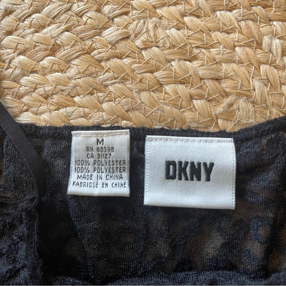 Women's Vintage DKNY Size S Velvet Sheer Cami Tank Top - Picture 4 of 6